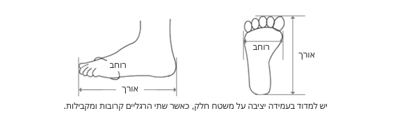 כדי לבחור את המידה האופטימלית, תעזרו בהסבר הבא.