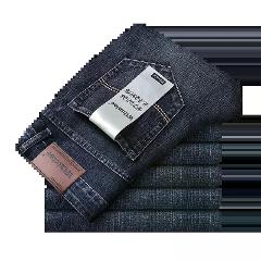 Wthinlee new business mens jeans casual dritto stretch moda classico blu nero lavoro denim pantaloni abbigliamento maschile di marca