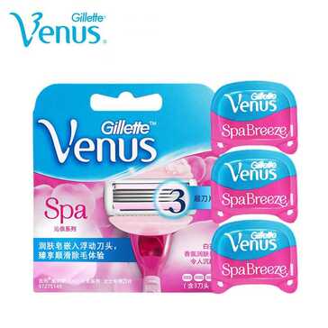 ראש סכין Gillette Venus בעל 3 להבים לגילוח עדין, 3 יחידות